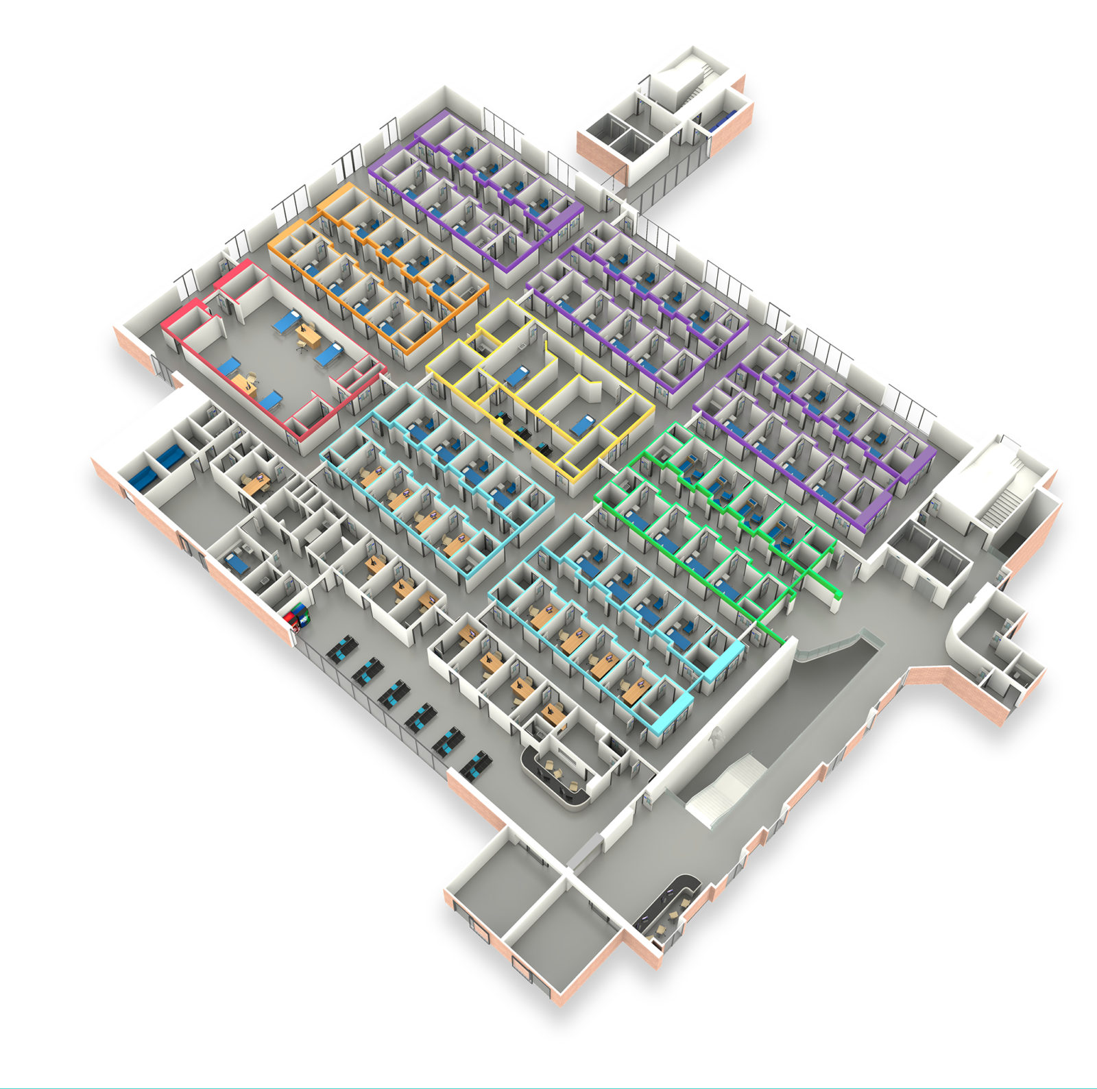 NHS Floor Plan 3D illustration