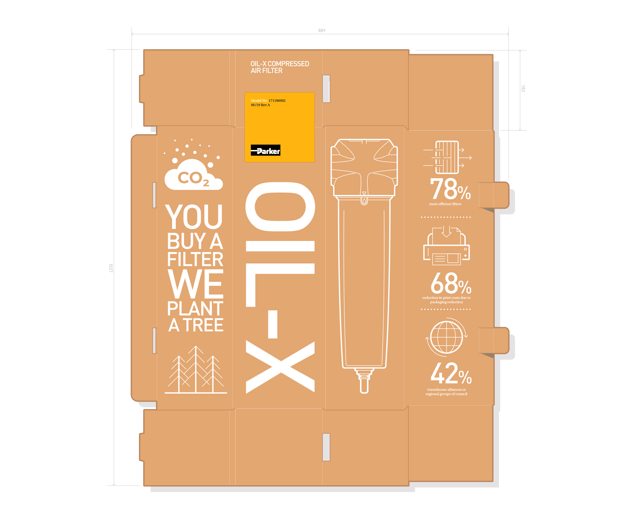 Parker OIL-X Packaging Flat