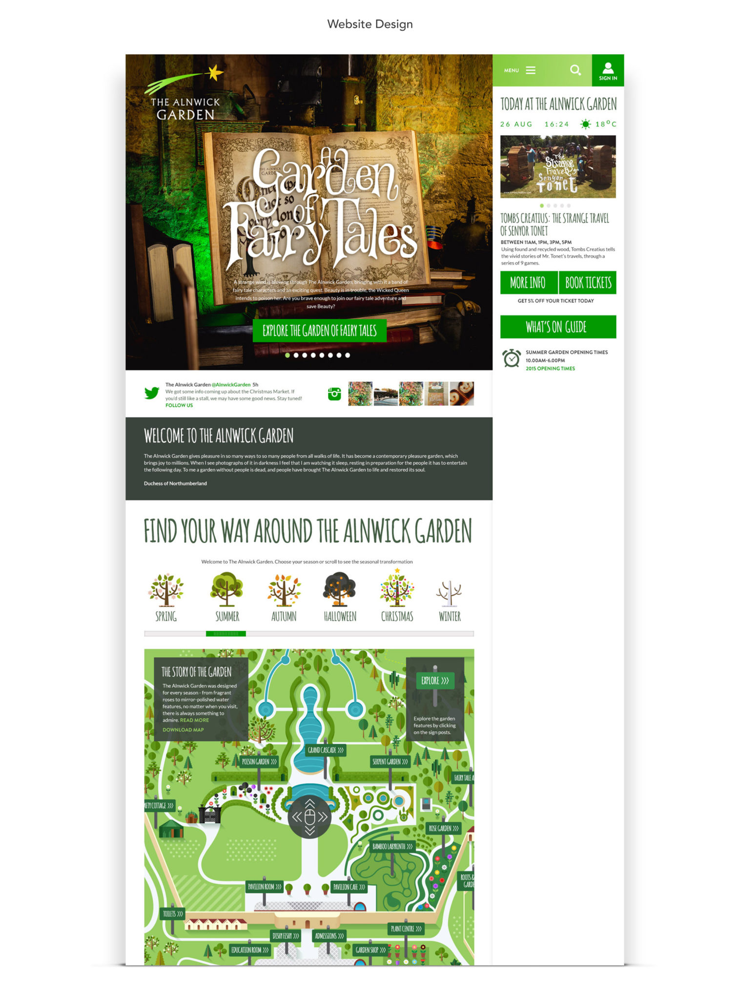 The Alnwick Garden Website